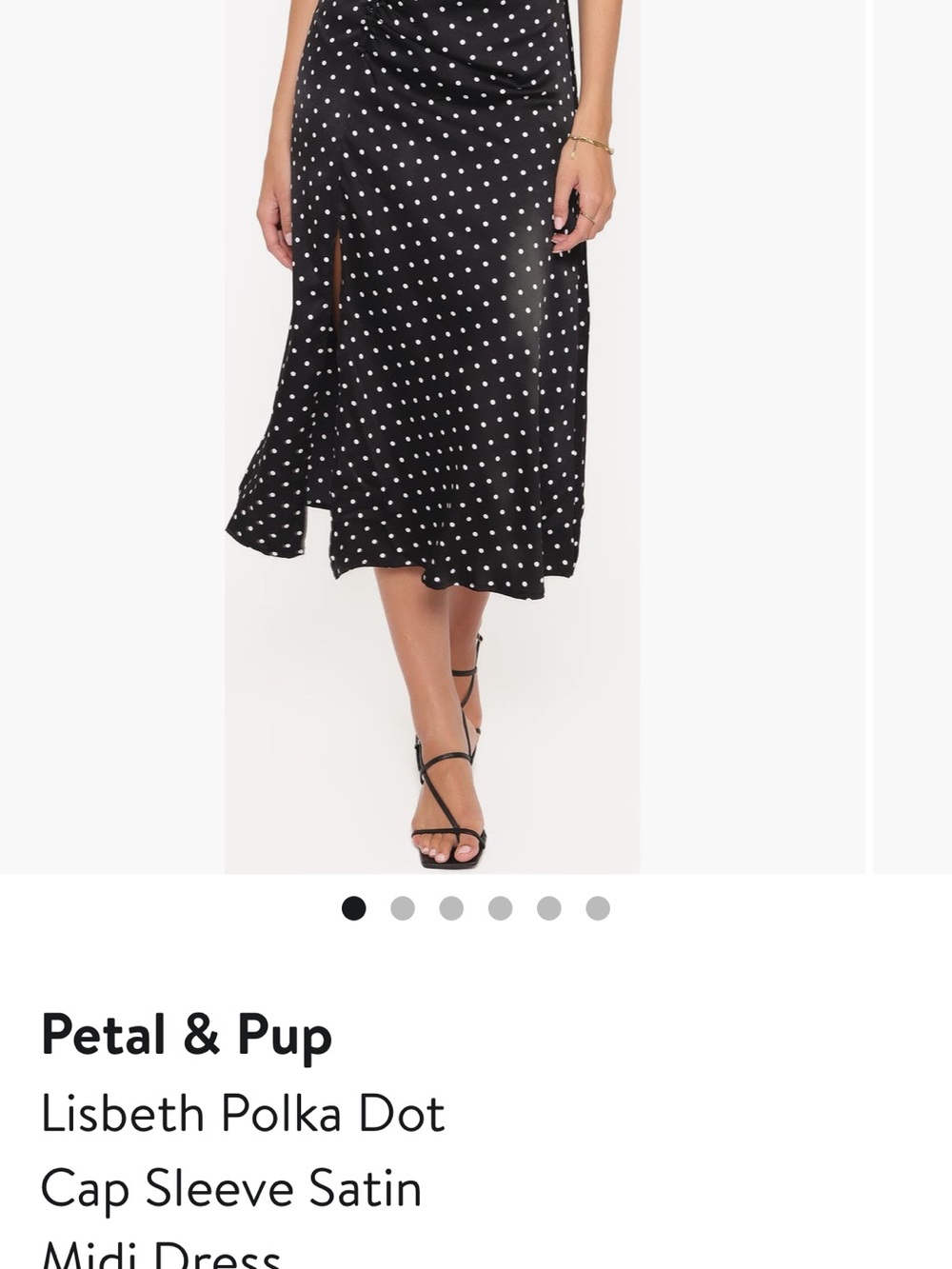 Petal & Pup Black and White Polka Dot Midi Skirt